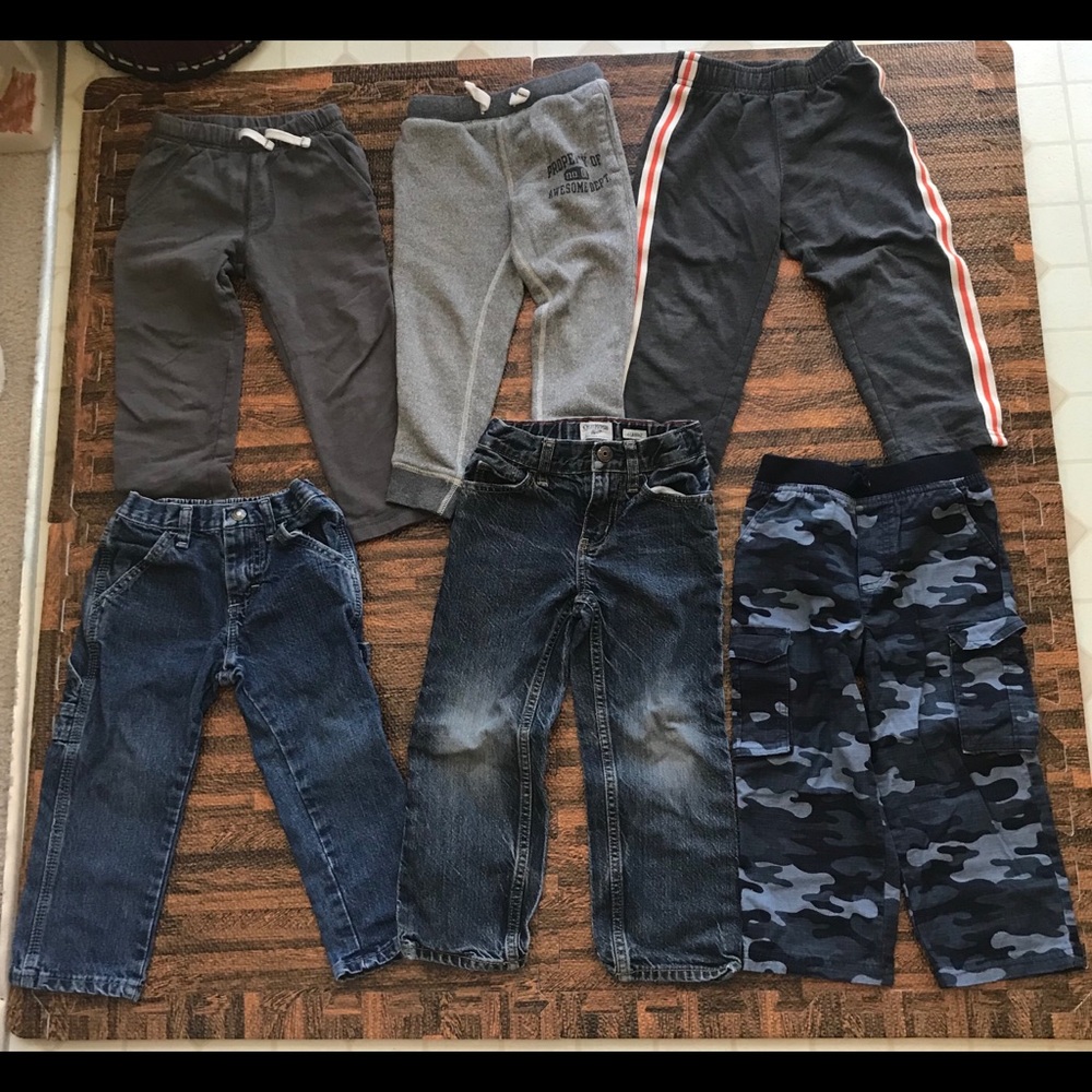 Lot of 6 boy pants 4T